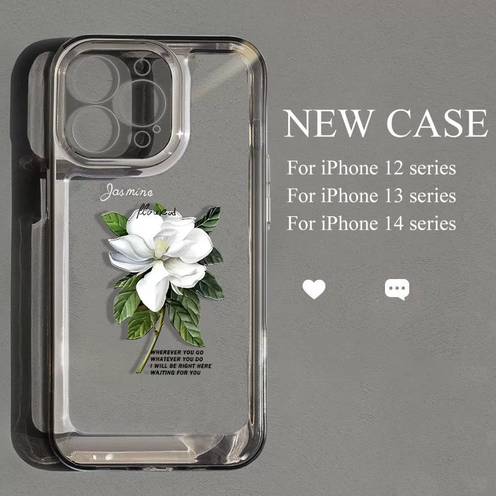 Apple, совместимый жасминовый чай, чехол для телефона, iPhone13 Pro, iPhone 12, защитный чехол, простой и элегантный дизайн, iphone