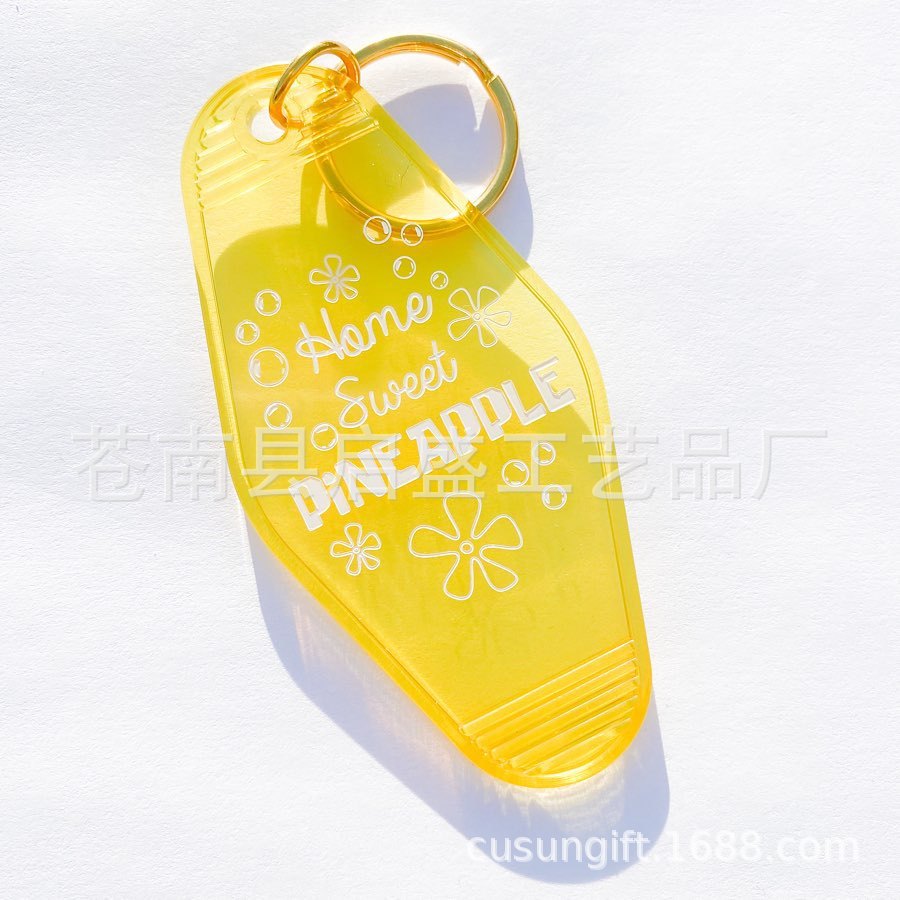 Plastic luggage retro keychain for hotel for keys