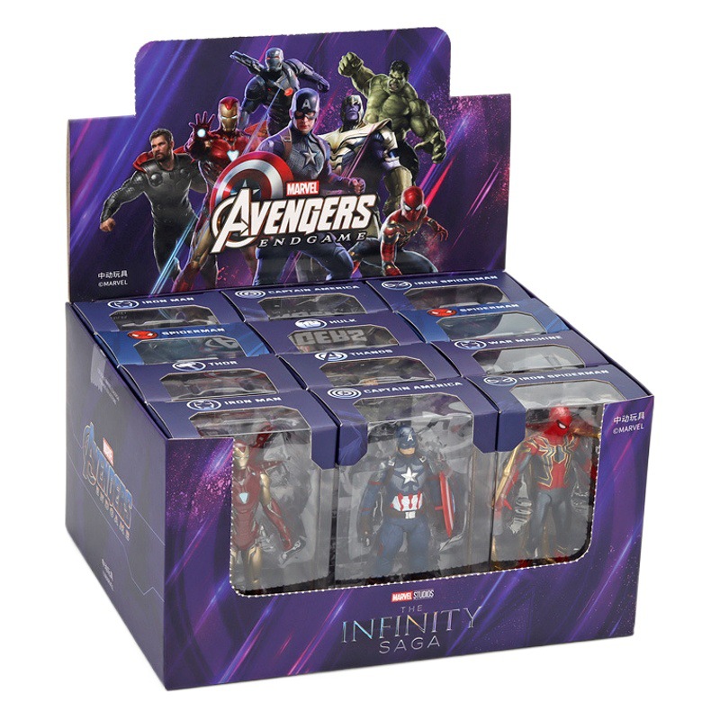 Zhongdong juguete versión ordinaria 4/7/14-pulgadas Marvel genuino de los niños de PVC juguete decoración Avengers modelo