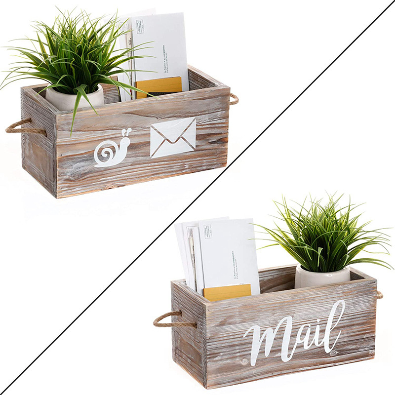 Rustic Desktop Countertop Organizer For Home Office And Bathroom_voghion.com