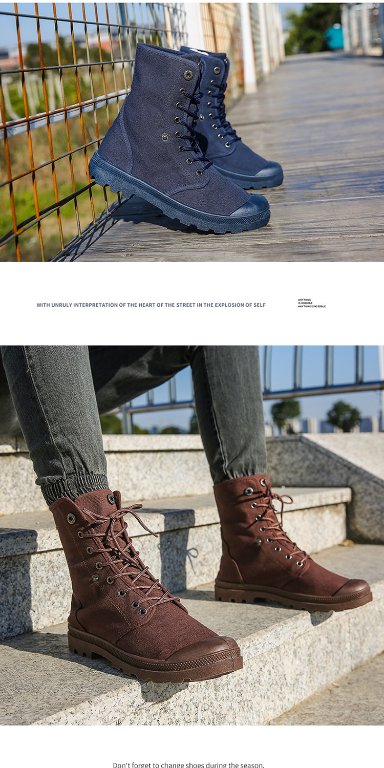 Outdoor-Schuhe, dicke Sohlen, High-Top-Canvas-Schuhe, umgedrehte Martin-Schuhe, modische und sportliche Schuhe_voghion.com
