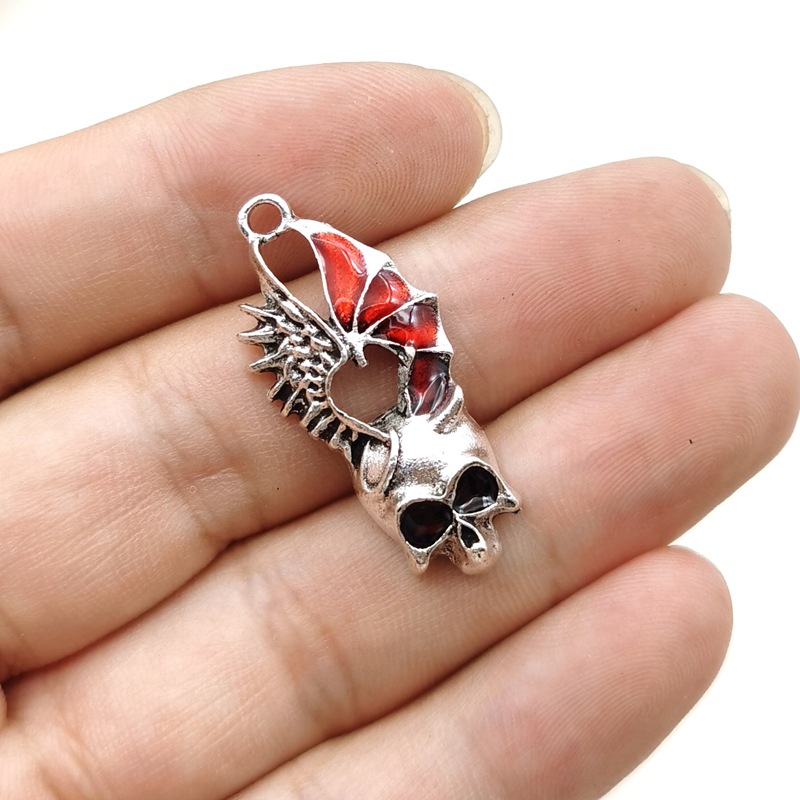 Halloween Festival 1 Piece Alloy Color Block Wings Pendant DIY Jewelry Accessories