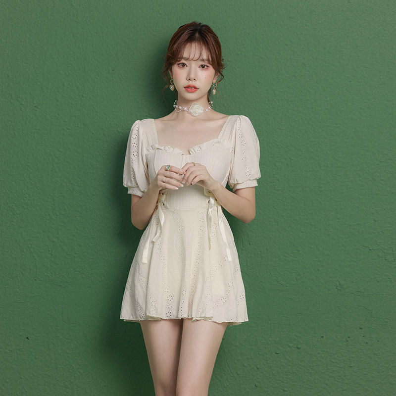 2024 new swimsuit women's one-piece elegant conservative pure hot spring Huludao swimsuit belly-covering slimming summer