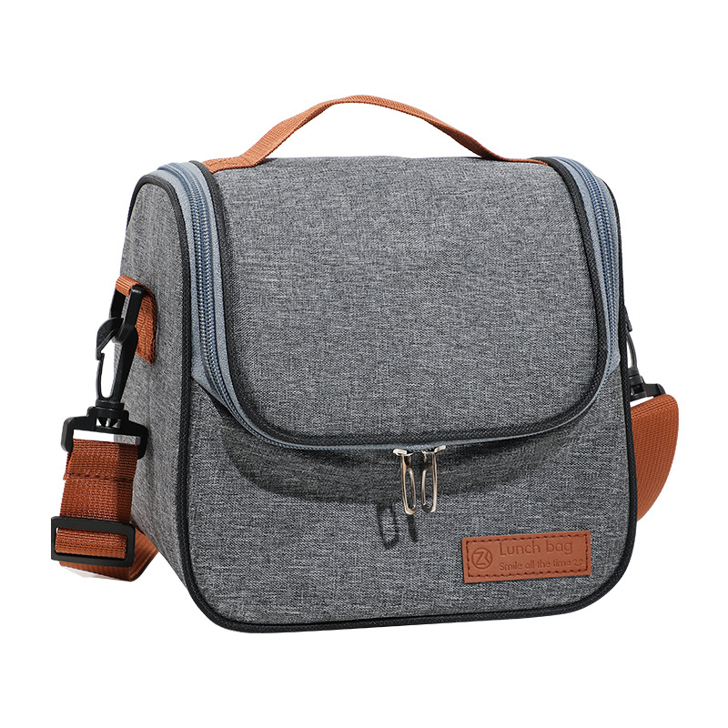 Bolso aislante portátil catiónico, bolso de lonchera de mensajero, bolso de almuerzo con cinturón, bolso de hielo de papel de aluminio, bolso de trabajo de viaje de moda