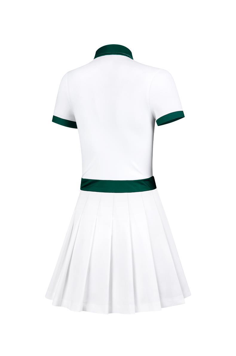 Váy golf nữ xếp ly ôm dáng phối quần short chống hở — QZ078-Trắng (với quần trắng), QZ078-Đen (với quần đen) chi tiết 8