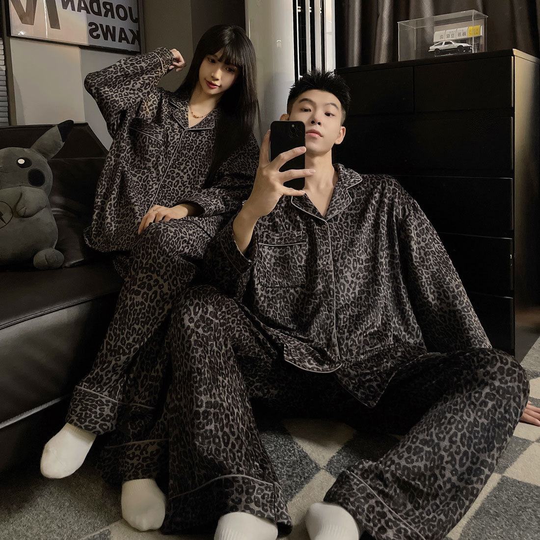 Pajamas de pareja de cordillera de cachorro de cachorro