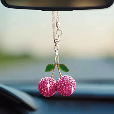 Cross-border cherry and strawberry Car hanging - rose-red-cherry