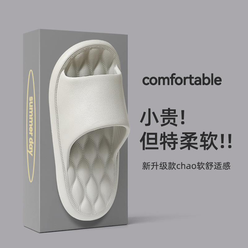Bathroom Non-Slip Slippers Summer Men's Indoor Home Silent Household Women's Slippers That Feel Like Shit and Don'T Smell Like Feet Wholesale
