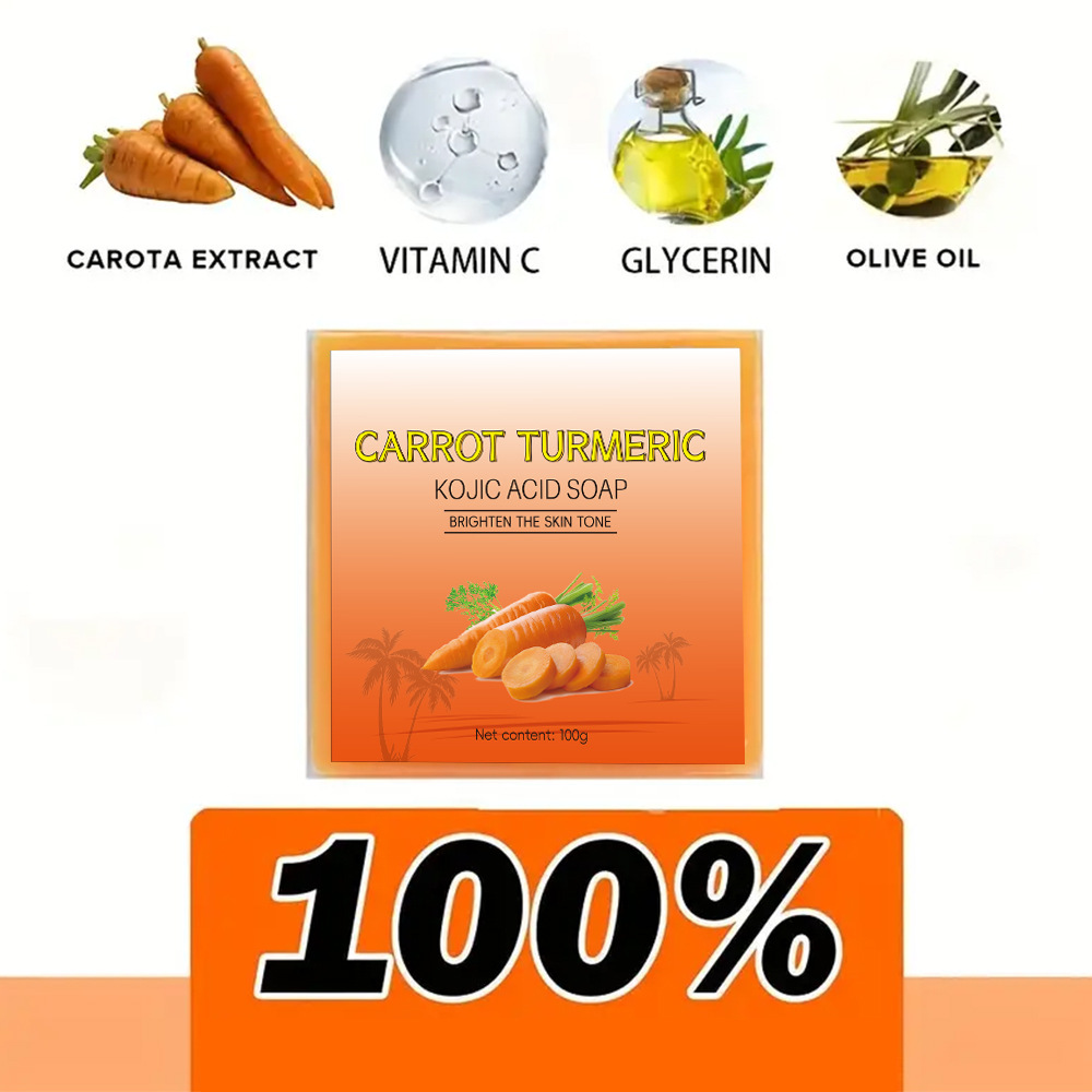 Comercio exterior transfronterizo jabon de zanahoria jabon de vitamina A jabon de zanahoria jabon de aceite esencial de limpieza facial jabon de baño jabon amarillo jabon