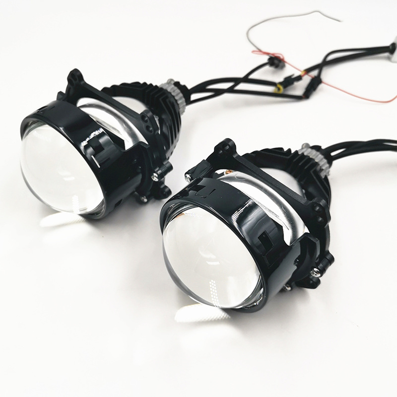 Venta al por mayor 3,0 pulgadas nuevo Lossless universal LED de doble luz lente coche delantero faro 55W modificado brillante proyector