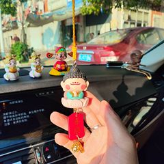 山西大同仏陀車の装飾品装飾車かわいい人形 Douyin バッグペンダントキーホルダー