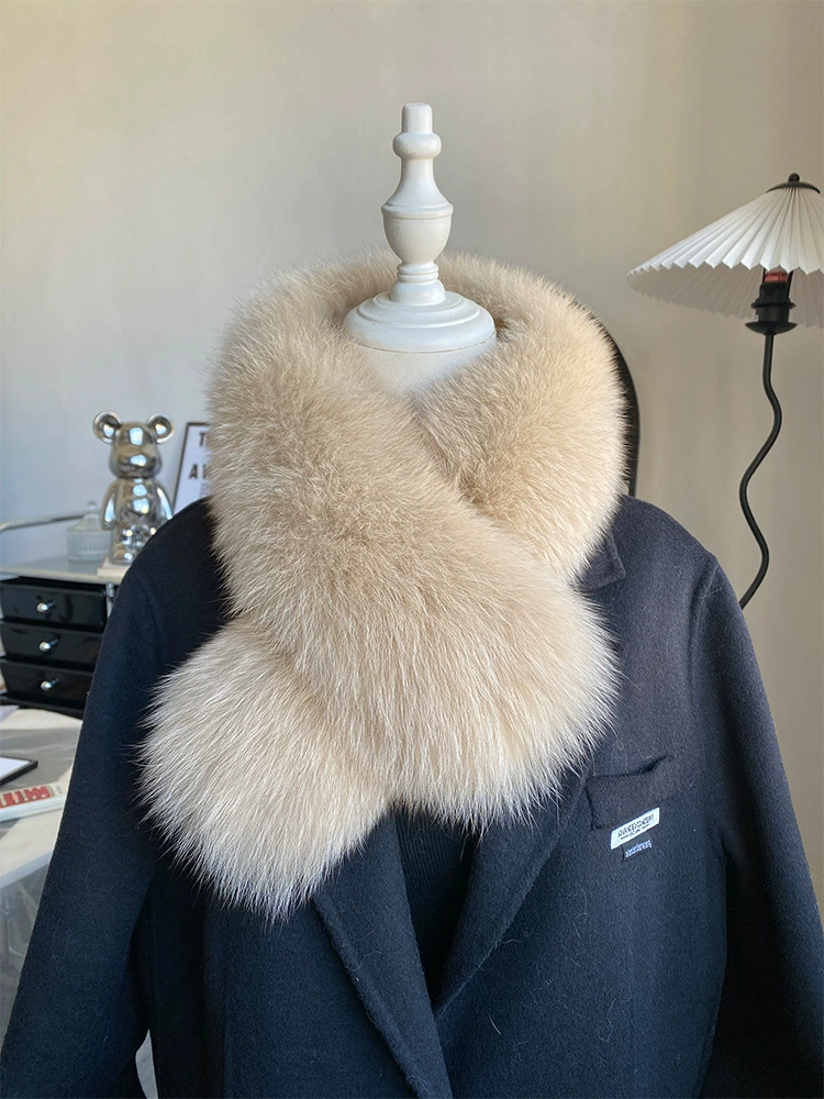 Winter scarf, keep warm double-sided collar, Korean style, genuine leather