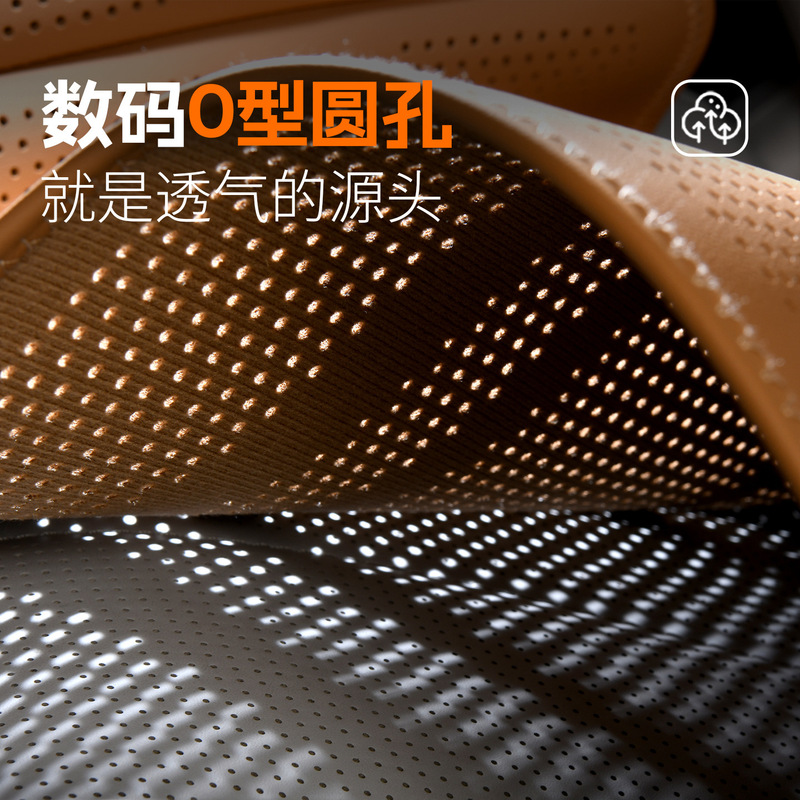 新款靠背加长腿托一体汽车坐垫四季通用打孔通风透气车载主副驾座|undefined