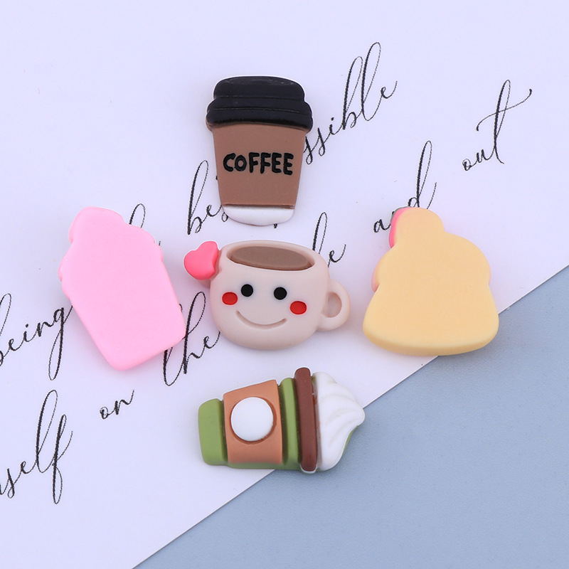 Nuevo amor creativo café goteo aceite helado DIY teléfono móvil Shell crema pegamento resina accesorios al por mayor