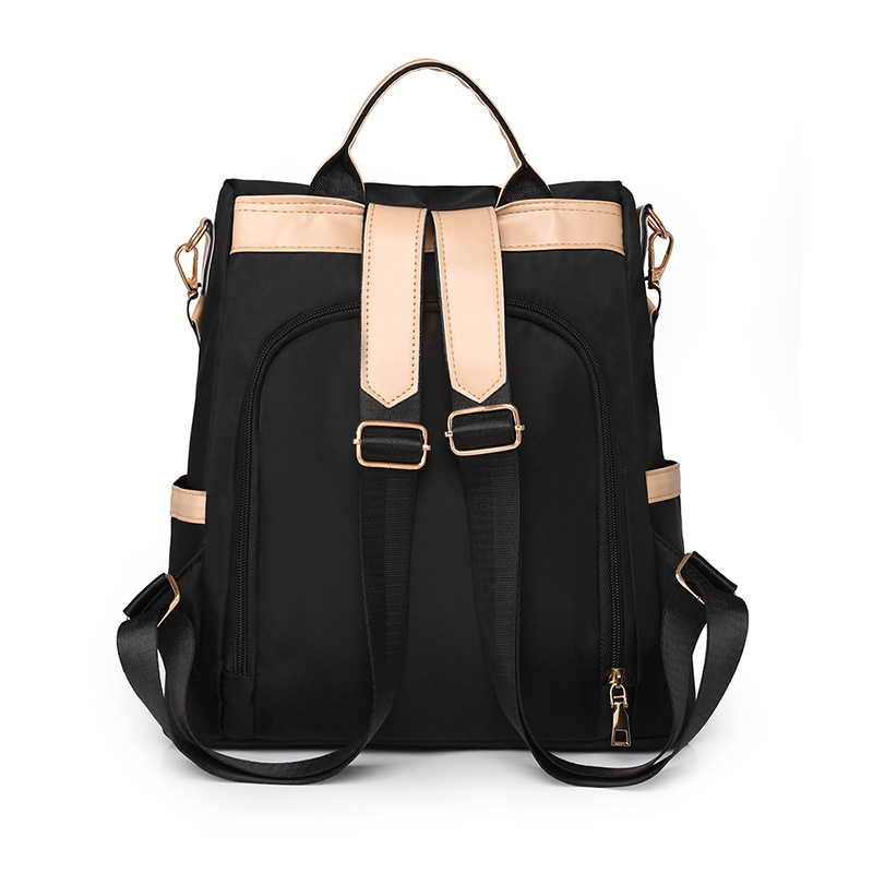 Bolso mujer 2024 nueva mochila de mujer moda contraste color multifunción de doble uso mochila antirrobo mochila de viaje marea