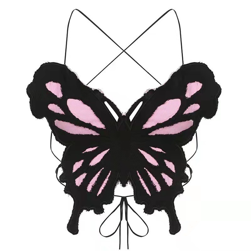 Women's Vest Tank Tops Backless Sexy Streetwear Butterfly display picture 10