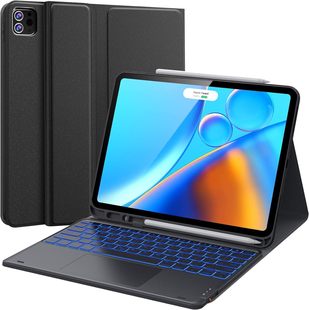 Bluetooth Keyboard iPad Suitable for iPad Pro13 M4 2024 Touch Colorful Backlight Bluetooth Keyboard Protection