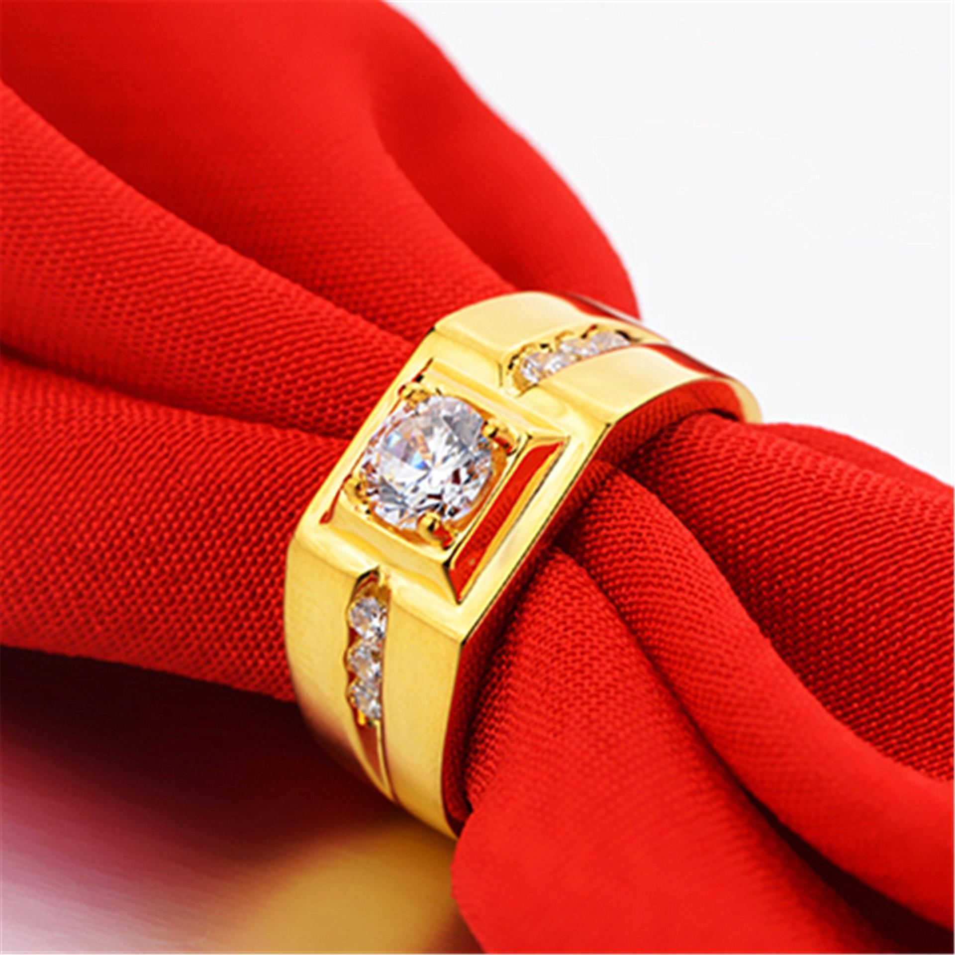 Überzogene dominant große weißgold simulierten diamant herren ring, überzogene schmuck_voghion.com