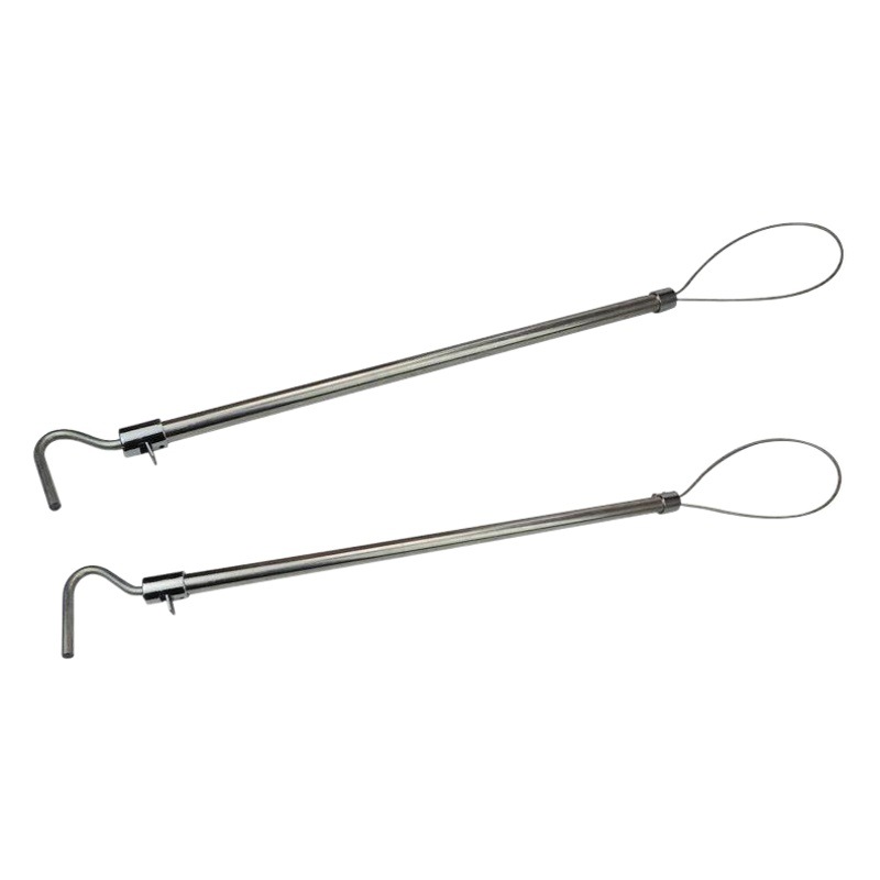 Dispositivo de captura de cerdos de acero inoxidable para comercio exterior, tipo palo extensible, dispositivo de sujeción de animales, dispositivo de captura de cerdos de larga distancia, versión extendida de 1.2 metros.