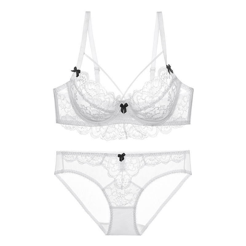 Neues sexy Spitzen-Unterwäsche-BH-Set für Damen mit gutem Halt, großer Brust, schlankem Aussehen_voghion.com