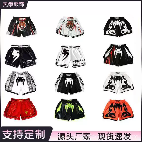 Muay Thai Shorts for Men and Women Mma Fighting Pants Venom Style Sanda Training Clothes Boxing Pants Ready for Sale