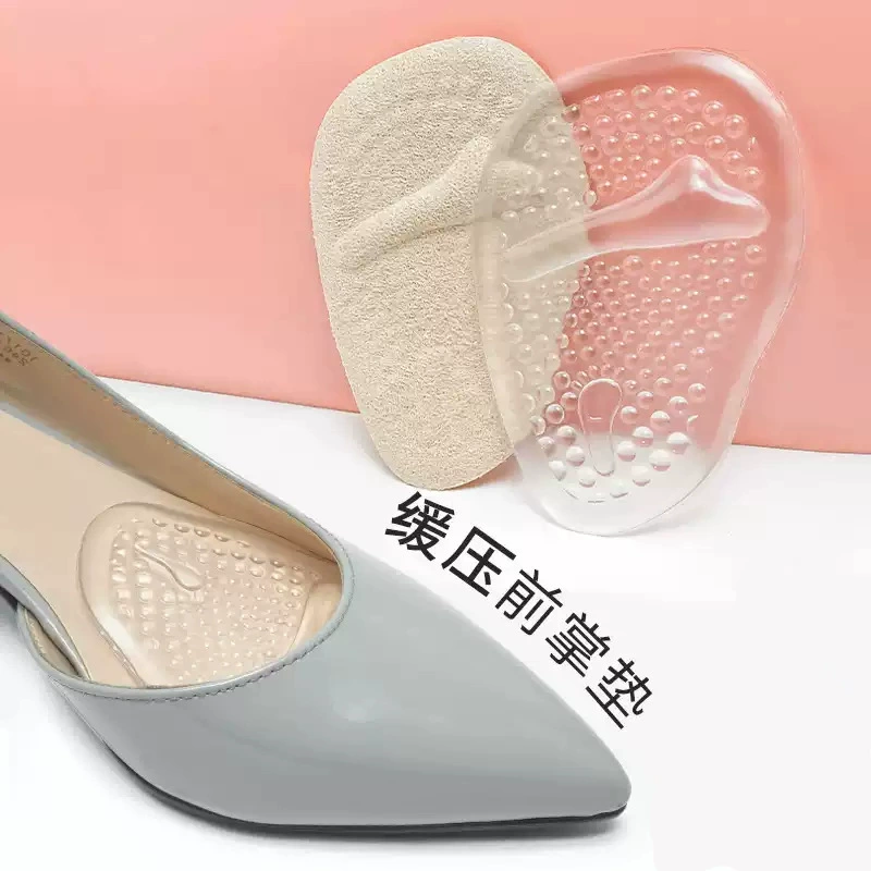 Силиконовая подушка для передней части стопы Невидимая прозрачная Нескользящая впитывающая пот Подушка половинного размера Сандалии на высоком каблуке Противоболевая стелька для передней части стопы