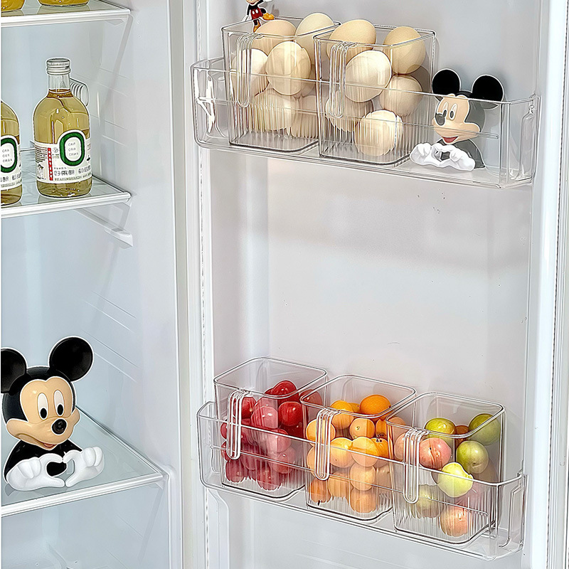 Puerta lateral del refrigerador para almacenar caja de almacenamiento de grado alimenticio, verduras, huevos, sopa de cocina, envasado de alimentos, caja de almacenamiento