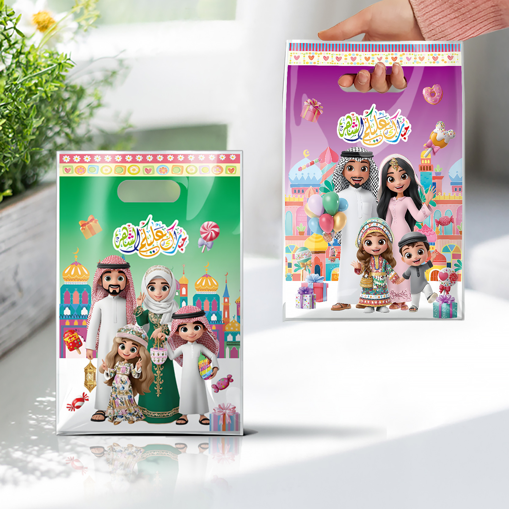 跨境中东节日手提袋卡通可爱儿童节日派对礼品礼物袋糖果包装袋