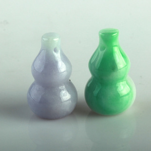 Myanmar Jade a Goods Yang Gourd Fu Green Pendant Light Purple Gourd Yu Pei Necklace Pendant Accessories