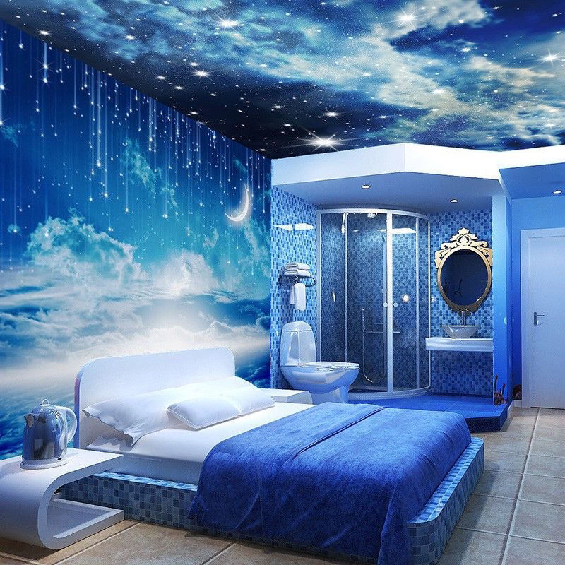 wallpaper autohesion originality mural science fiction starry sky universe theme Wall paintings Wall stickers smallpox suspended ceiling wallpaper wallpaper Stickers