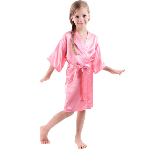 Gold-leaf Birthday Girl Children's Long-sleeve Open Shirt Robe Summer Thin Version Dopamine Birthday Girl Party Robe