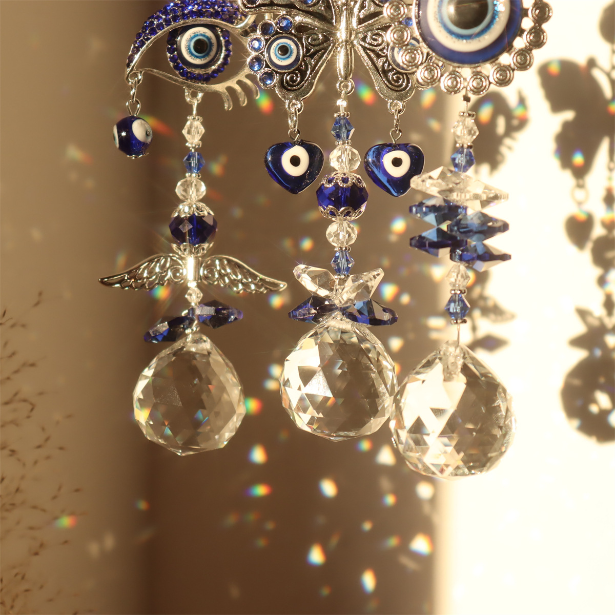 Home, Daily Occasion Artificial Crystal Material Elegant Devil's Eye Artificial Crystal Pendant