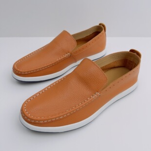 Lefu shoes men's lace-up retro style 2025 new top layer cowhide breathable soft bottom soft leather shoes