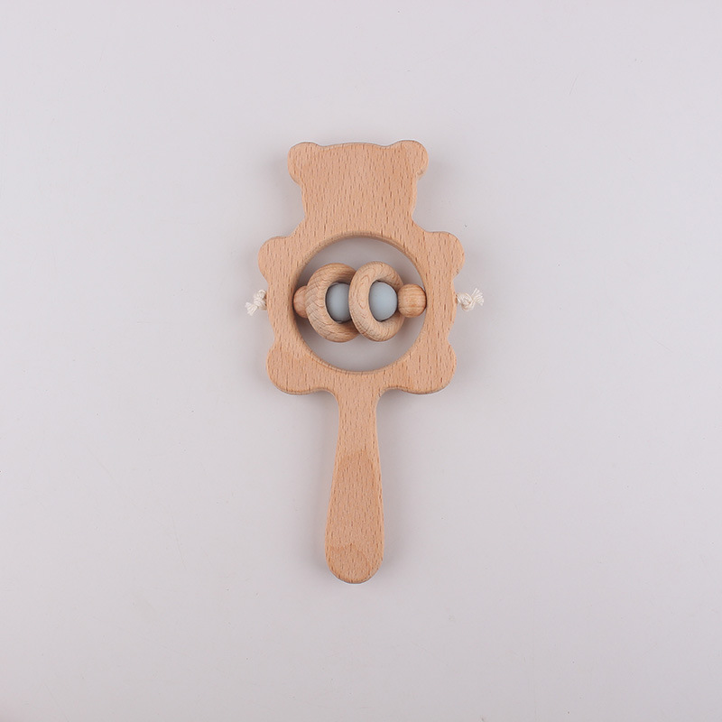 Juguetes de madera de haya para niños osos de hayales de madera artesanía ornamentación fábrica de juguetes decorativos