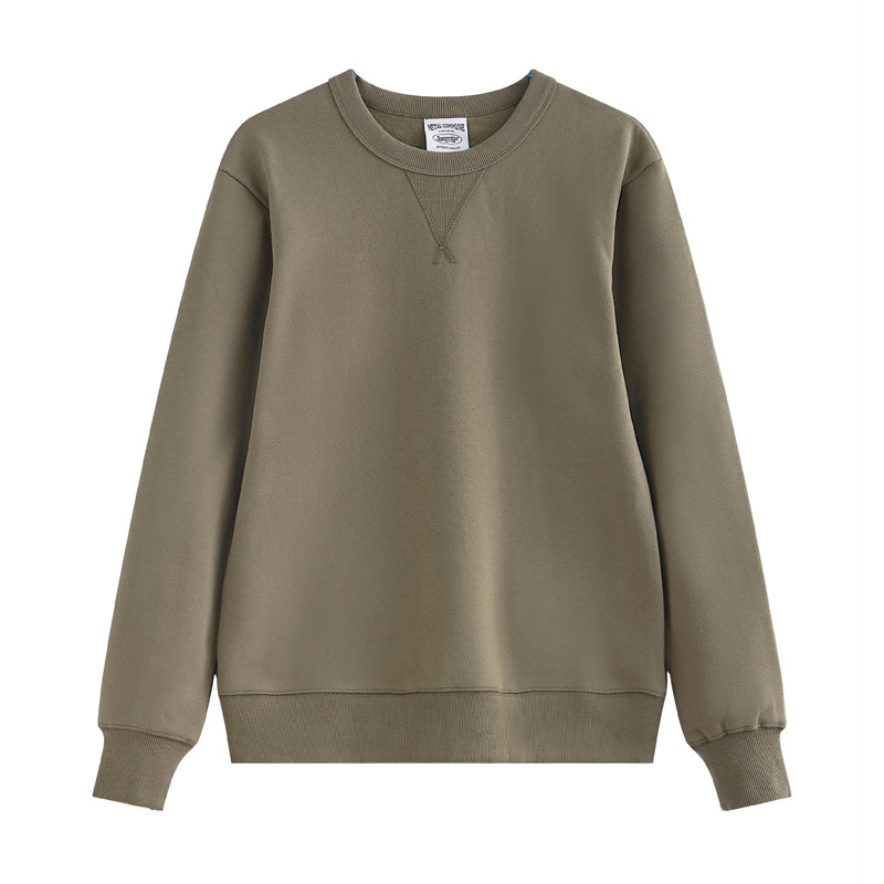 Invierno 470g grueso ameikaji engrosado Jersey forrado de lana cuello redondo manga larga bottoming suéter de los hombres y las mujeres