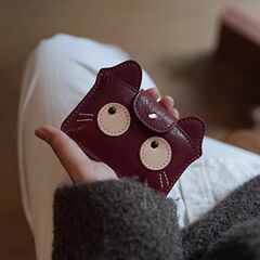 跨境简约女士创意零钱包女款高级感卡通迷你卡包PU可爱挂包收纳包