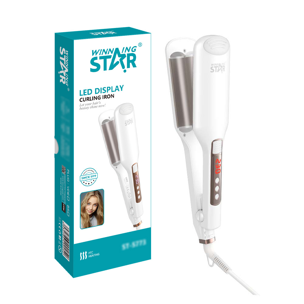 Winning star hogar de comercio exterior 90W férula eléctrica esponjosa no daña el cabello rizador Curling iron