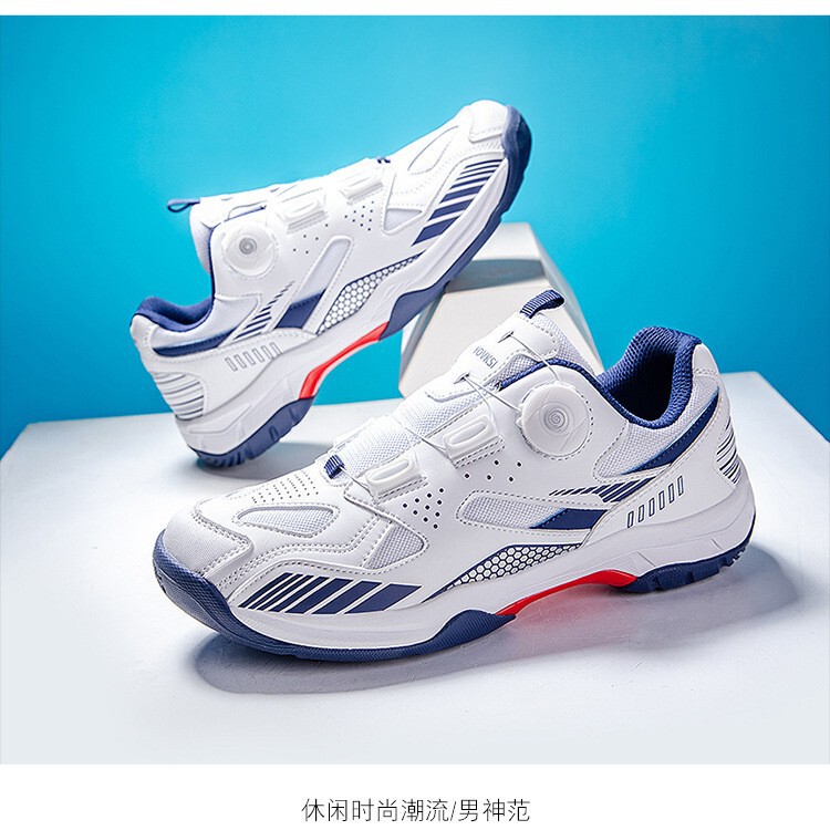 Cross-border Swivel Buckle Casual Badminton Shoes Breathable Lovers Light Table Tennis sneaker Men's Tennis Training Shoes