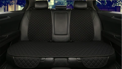 Four Seasons Pad Seat Cushion Four-Season Universal Car - rear-row-backrest-mysterious-black-linen
