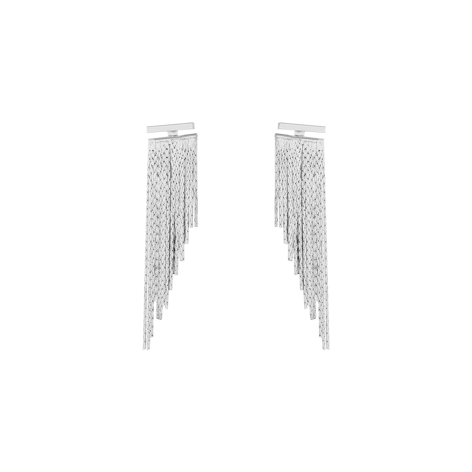 Earrings, bangs with tassels