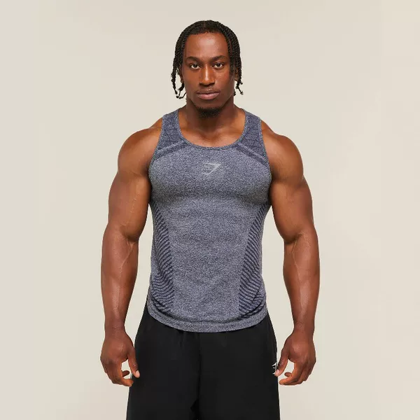 American fashion brand GYM shark muscle fitness quick-dry sports vest, high elasticity breathable casual round-neck men's vest
