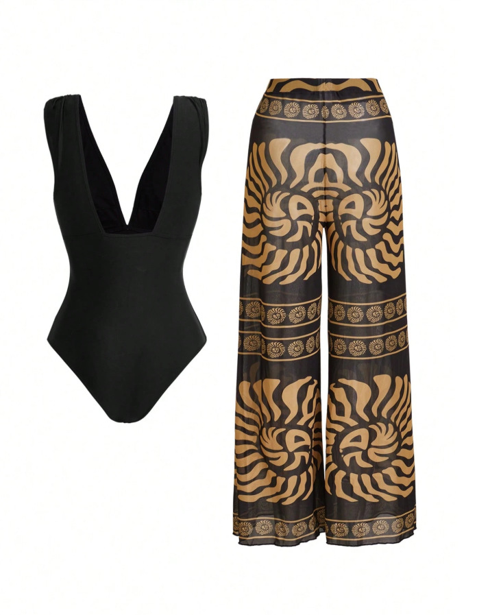 Dames badpak eendelig sexy bedrukt sneldrogende zwemkleding_voghion.com