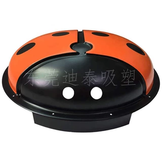 厚片吸塑加工 ABS机器外壳 喷漆塑料七星瓢虫外形罩子