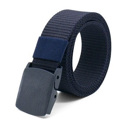 Cinturón de lona Cinturón de hombre Comprobación de seguridad sin metal para mujeres Entrenamiento militar coreano Hebilla automática Jeans casuales Al aire libre