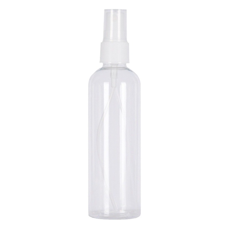 En stock 50 ml100ml120ml botella de spray transparente de plástico PET botella de spray lateral de alcohol conveniente botella de embalaje de viaje