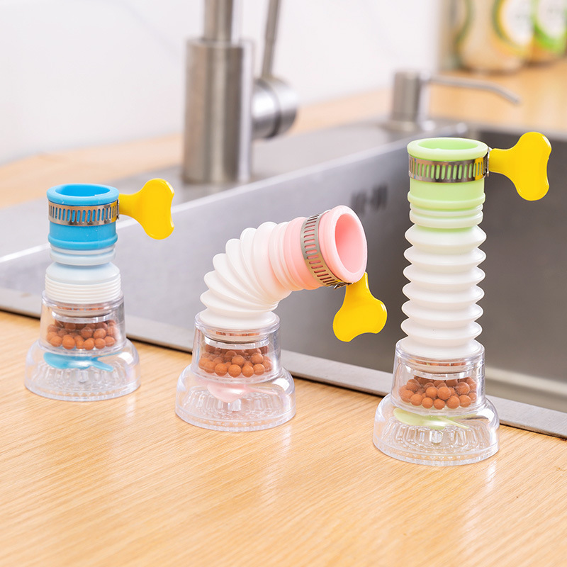 Household kitchen faucet rotatable tap water nozzle vegetable splash-proof water saver with buckle shower