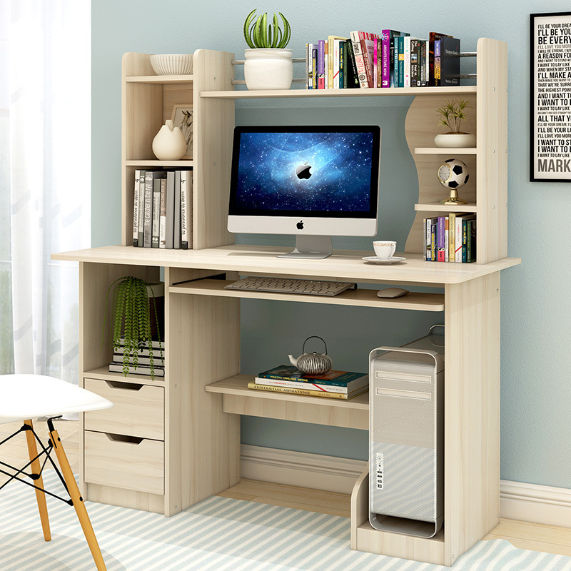 Computer Desk Desktop Home Simple Modern Bedroom Economical Desk Bookshelf Combination Office Simple Table