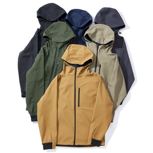 [5386] Cross-border Explosive Soft Shell Jacket Men's Autumn Outdoor Windproof Waterproof Casual Jacket fleece-lined Hood