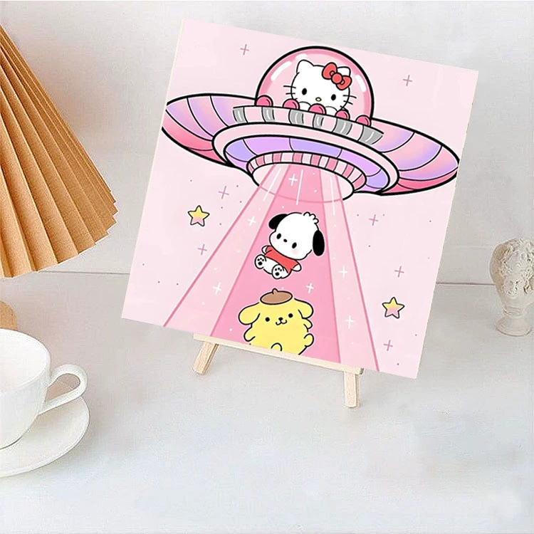 Base digital coloring book, pigment cartoon materials set, new collection, print, DIY, Birthday gift