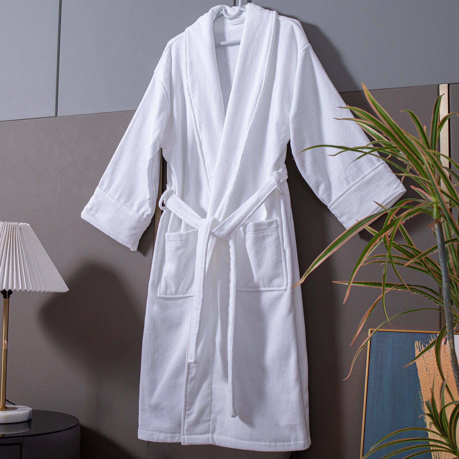 酒店浴袍華夫格浴袍美容院浴袍酒店浴袍純棉酒店浴袍酒店純棉浴袍